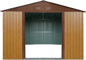 Záhradný domček BestBerg ZDB-9D / 9 m² / 279 x 324 x 211 cm / dekor červené drevo / hnedá