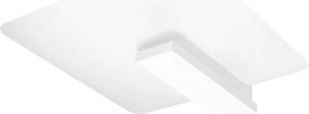 Biele stropné svietidlo so skleneným tienidlom 40x47.5 cm Parola – Sollux