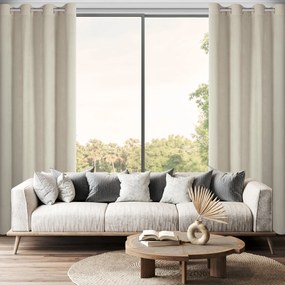 ZÁVES NA KRÚŽKOCH VANI 140X250 CM SVETLOBÉŽOVÁ