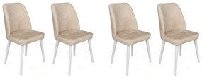 Sada jedálenských stoličiek Dallas Beige andWhite, 4 ks