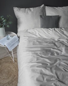 Posteľná obliečka Damašek Svetlosivá 200x220 / 2×70x80 cm – elegantný damaškový vzor, 100% bavlna, zips