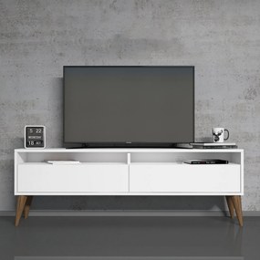 TV stolík/skrinka Berta 2 (biela). Vlastná spoľahlivá doprava až k Vám domov. 1088744