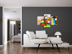 Obraz - Hudobníci, maľba (90x60 cm)
