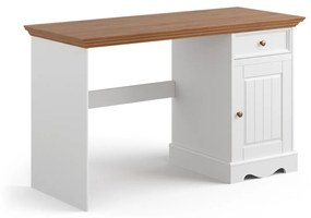 PROXIMA.store - Rustikálny písací stôl 1.1 - BELLUNO ELEGANTE FARBA: biela - dub