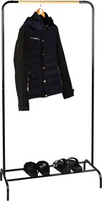 Vešiak s policou RAPSO, čierna