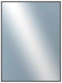 DANTIK - Zrkadlo v rámu, rozmer s rámom 60x80 cm z lišty Hliník grafit drásaná (7269224)