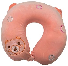 Cestovný vankúš na krk z pamäťovej peny KIDDY LITTLE PIG 28x6 cm