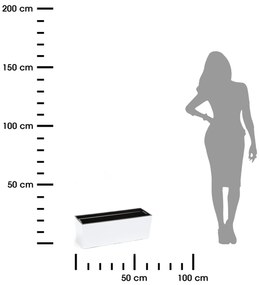 PLASTOVÝ KVETINÁČ BOUQUET 19X56 CM BIELA