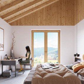 Stolná lampa Incline, čierne telo svietidla