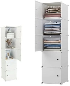 Hogler 3402 Variabilný policový systém 5 políc 175 x 37 x 47 cm, biely