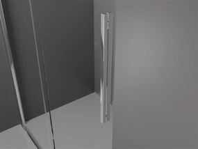 Mexen Velar, sprchový kút s posuvnými dverami 150(dvere) x 80(stena) cm, 8mm číre sklo, chrómový profil, 871-150-080-01-01
