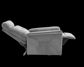 LuxuryForm DESIGN TV kreslo PEGAS s elektrickým polohovaním, masážou a výklopom - světle šedé