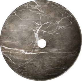 Sapho Sapho, RONDEA keramické umývadlo na dosku priemer 41cm, breccia mramor, AR445BM