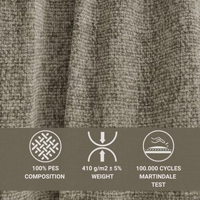 Hnedá ženilková rozkladacia/s úložným priestorom rohová pohovka (ľavý roh/do L) Tonga – Maison de Rêve