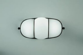 SIRU - Nástenné svietidlo CAGE 1xGX53/10W/230V 22 cm čierna/biela benátske sklo