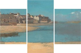 Obraz - Odilon Redon, Village by the Sea in Brittany, reprodukcia (90x60 cm)
