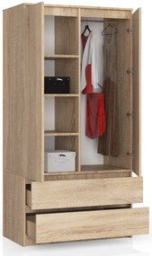 Skriňa S 90 cm 2D 2SZ CLP sonoma