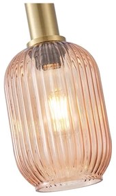 Luster na lanku 1xE27/15W/230V hnedá pr. 13 cm