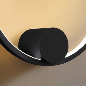 Toolight Toolight, LED nástenné svietidlo 50cm, 4000K, 23W, APP1389-CW BLACK, čierna matná, OSW-00915