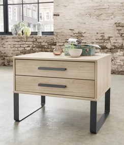 Set nočných stolíkov (2 ks) Brüssel, kamenný dub/šedá