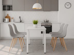 Biely jedálenský stôl s bielou doskou TESSA 120x60 cm