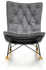Hojdacie kreslo INDIGO 75 cm šedé/čierne