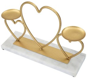 Svietnik v zlatej a bielej farbe Mauro Ferretti