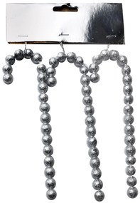 Sada 3 ks vánočních přívěsků SANTA LILA stříbrná