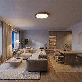 Brilagi - stmievateľné LED stropné svietidlo POOL LED/50W/230V pr. 40 cm, dekor dreva + diaľkový ovládač