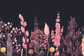 Samolepiaca tapeta ružová rozmanitosť tráv