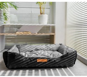 Pelech pre psov MILO - prešívaný - šedý/čierny