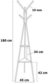 Stojanový vešiak ALDO RUSTIC čierny