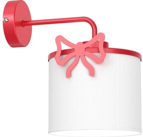 Detská nástenná lampa SWEET 1xE27/15W/230V biela/červená/mašle