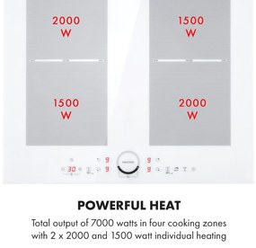 Delicatessa 60, vstavaná indukčná varná doska, 7000 W, 4 zóny, sklokeramika, časovač