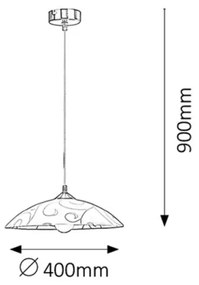 Rabalux 3856 - Luster HARMONY LUX 1xE27/60W/230V