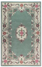 Zelený vlnený koberec Flair Rugs Aubusson, 75 × 150 cm