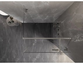 Mexen Lunar T, výklopný sprchový kút pravý 120 x 120 cm, 8mm číre sklo, oceľový profil, 834T-120-120-97-00-P