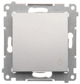 DS1/43 Vypínač svetla strieborný mat