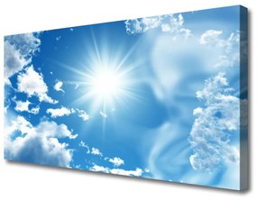 Obraz Canvas Slnko mraky nebo modré 120x60 cm