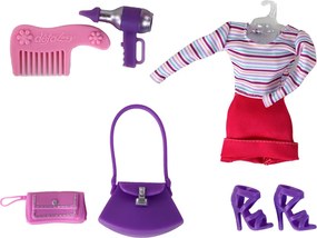 LEAN Toys Bábika tehotná Lucy so súpravou doplnkov XXL