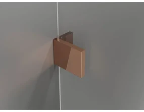 Mexen Lunar Duo, výklopný sprchový kút 105 x 95 cm, 8mm číre sklo, profil ružové zlato, 834-105L-095P-60-00