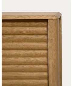 Nízka komoda v dekore duba v prírodnej farbe 200x86 cm Lenon – Kave Home