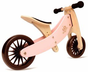 Kinderfeets® Drevený balančný bicykel Tiny Tot Plus 2v1 ružová