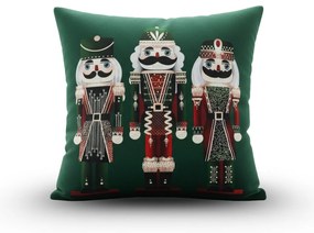 Vianočná obliečka na vankúš NUTCRACKER 45x45 cm, zelená
