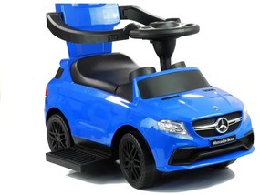 LEAN TOYS Detské odrážadlo Mercedes s rúčkou - modrý