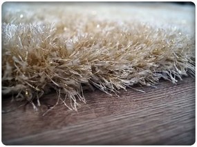 Dekorstudio Krémový Shaggy koberec LUREX s lesklým vlasom Rozmer koberca: 120x170cm
