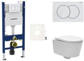 Cenovo zvýhodnený závesný WC set Geberit do ľahkých stien / predstenová montáž + WC SAT Brevis SIKOGESBRED01