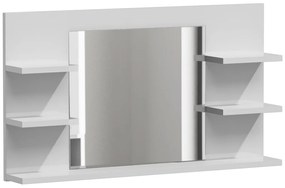Shoptop Kúpelňová polička so zrkadlom LUMO L5 biela mat