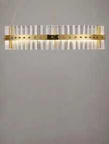 LED stmievateľný platinum zlatý moderný luster Kezo-60