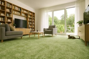 ITC, AKCIA: 60x520 cm Koberec metráž Serenade 611, šíře, zelená, filc, detská izba